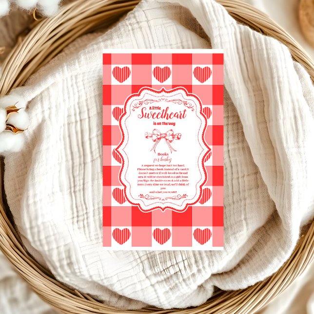 Valentine Little Sweetheart Girl Books for Baby Enclosure Card (Creator Uploaded)