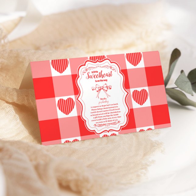 Valentine Little Sweetheart Girl Books for Baby Enclosure Card (Creator Uploaded)