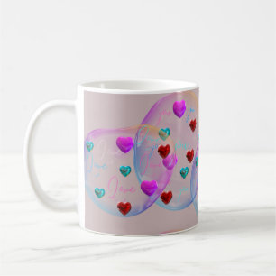 Valentine love bubbles fun coffee mug