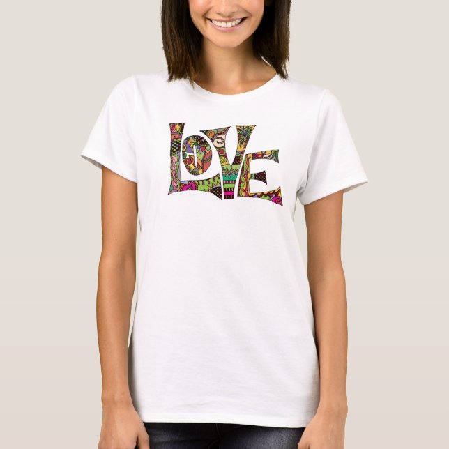 valentine, love, colourful illustration T-Shirt (Front)