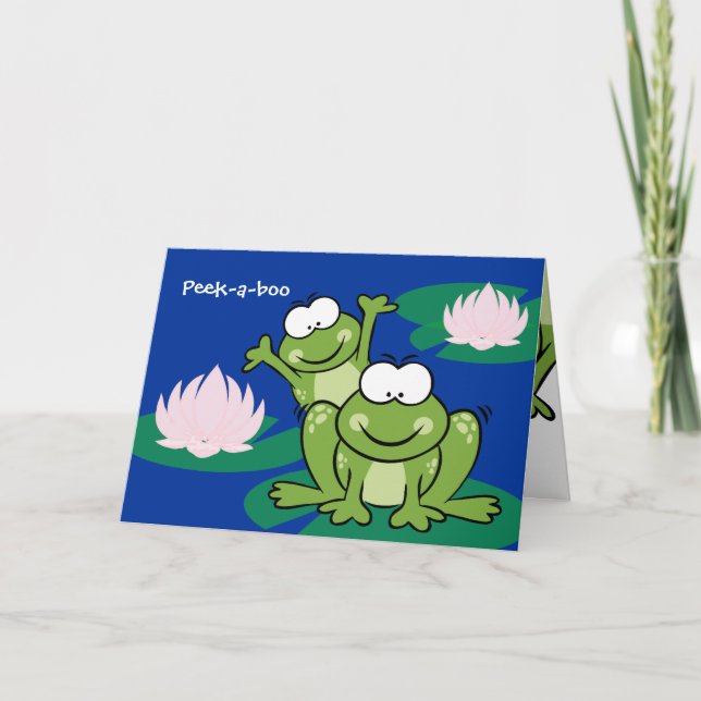 Valentine Love Froggy Kids Card (Front)