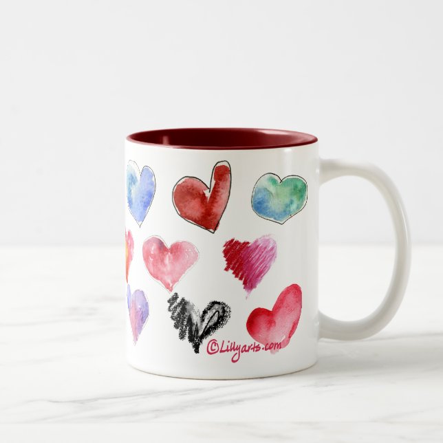 Valentine Love Hearts Mug 3 of 4 (Right)