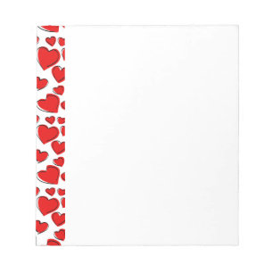 Valentine Love Hearts Notepad