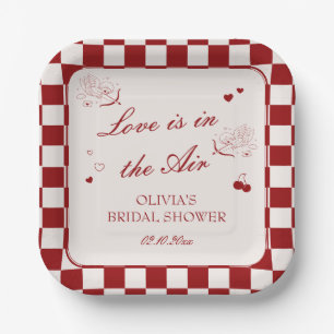 Valentine Love is in the Air Bridal Shower Paper Plate