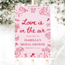 Valentine Love is in the Air Bridal Shower Welcome