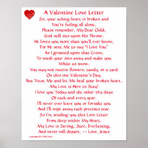 Valentine Love Letter Poster