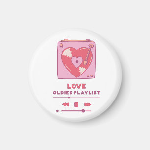 Valentine Love Oldies Playlist Magnet