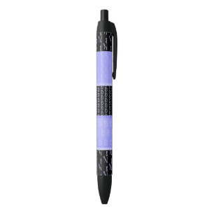 Valentine Love Patterns Purple Black Ink Pen