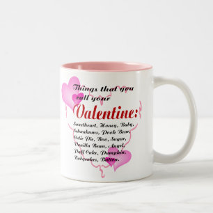 Valentine Love Pet Names Mug