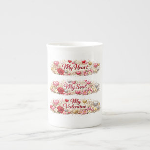 Valentine Love, Romantic Gift Bone China Mug