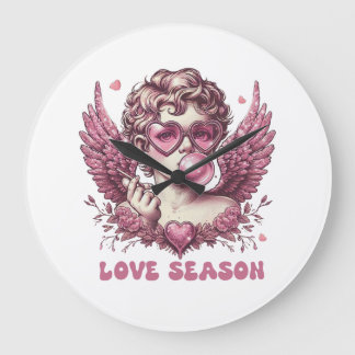 Valentine Love Season Large Clock