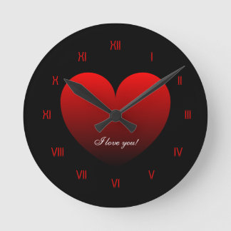 Valentine Love Watch Round Clock