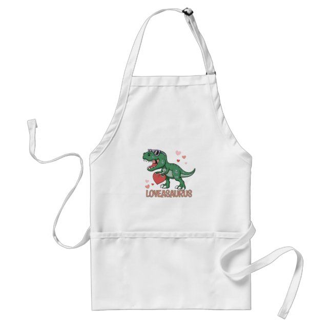 Valentine Loveasaurus Standard Apron (Front)