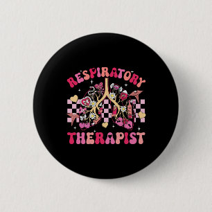 Valentine Lung Hearts Respiratory Therapist Pulmon 6 Cm Round Badge