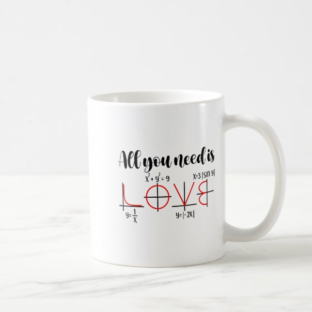 Valentine Math Humour For Teachers Students  Coffee Mug (Right)
