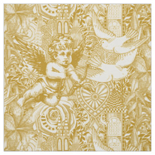 valentine maximalism gold pearl fabric