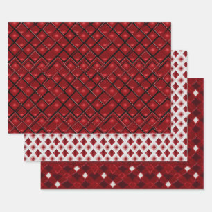 Valentine Modern Argyle Pattern Set No5 Wrapping Paper Sheet