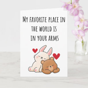 Valentine My Favourite Place in The World Folded Card