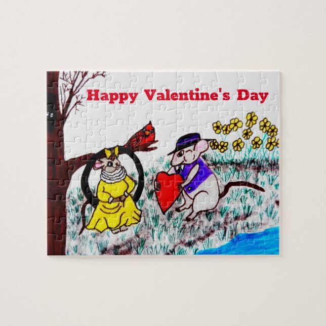 VALENTINE MYRTLE MOUSE BE MINE   JIGSAW PUZZLE (Horizontal)