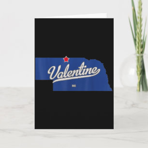 Valentine Nebraska Ne Map  Card