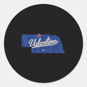 Valentine Nebraska Ne Map Classic Round Sticker