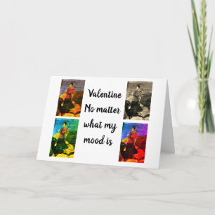 VALENTINE NEGRO WOMAN ON THE DECK   CARD