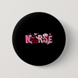 Valentine Nicu Icu Er Rn Nurse Scrub Top Women Gir 6 Cm Round Badge