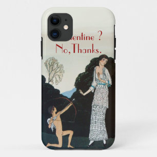 VALENTINE ? NO,THANKS /RETRO ANTI VALENTINE'S DAY iPhone 11 CASE