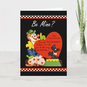 Valentine Not Clowing Around Scottish Terrier Holiday Card