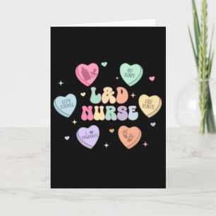 Valentine Nurse Labour And Delivery Cute Reto Hear Card