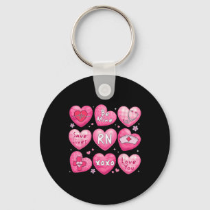 Valentine Nurse Rn Conversation Hearts Xoxo Save L Key Ring