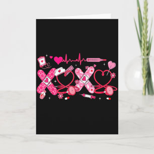 Valentine Nurse Xoxo Stethoscope Rn Pct Cna Nursin Card
