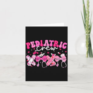 Valentine Paediatrics Crew Xoxo Nurse Coquette Bow Card