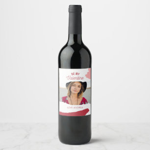 Valentine Paint Splash Wine Label