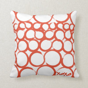 Valentine Painted XOXO Cushion