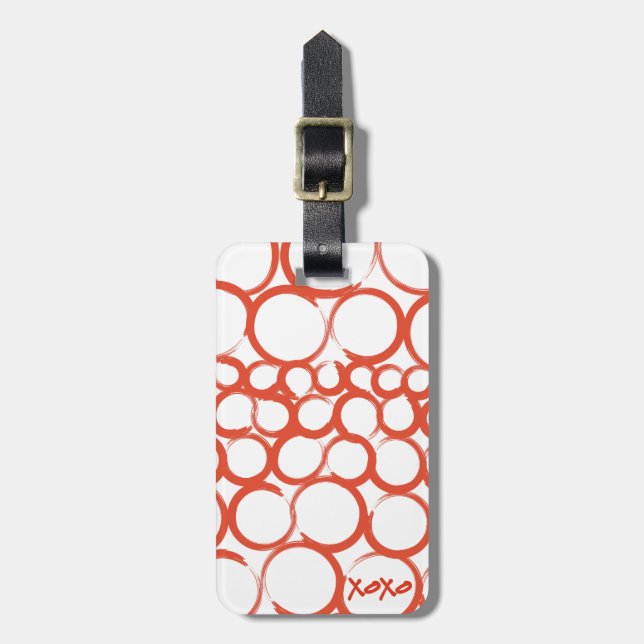 Valentine Painted XOXO Luggage Tag (Front Vertical)