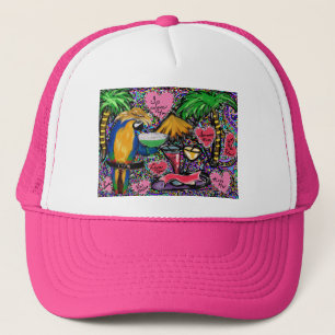 Valentine Party Parrot Trucker Hat