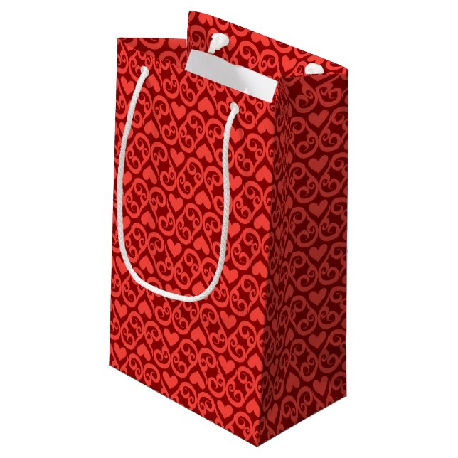 Valentine Pattern 2 Small Gift Bag (Back Angled)
