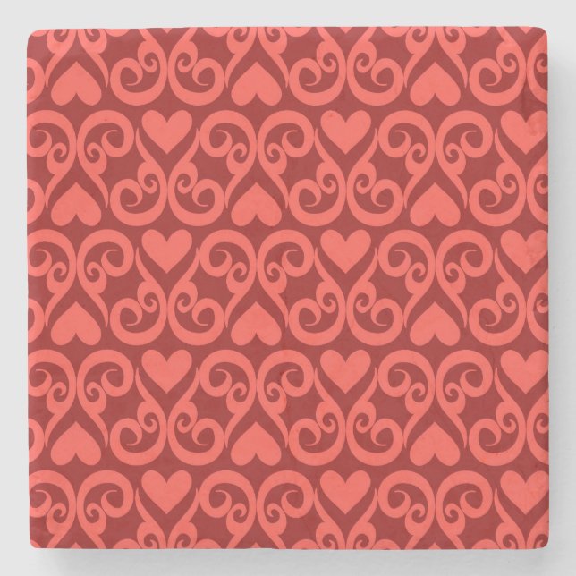 Valentine Pattern 2 Stone Coaster (Front)