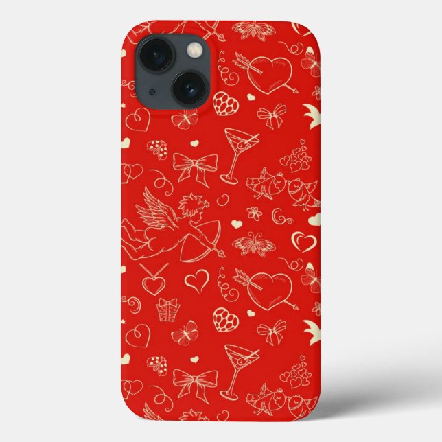 Valentine Pattern Case-Mate iPhone Case (Back)