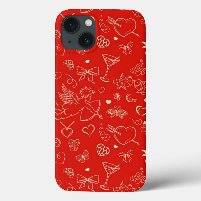 Valentine Pattern Case-Mate iPhone Case (Back)