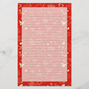 Valentine Pattern Stationery