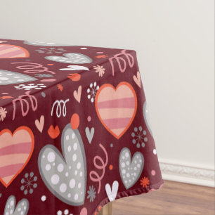 Valentine pattern tablecloth