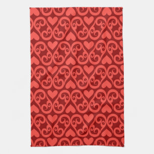 Valentine Pattern Tea Towel