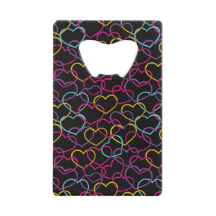 Valentine Pattern with Colour Hearts