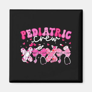 Valentine Pediatric Crew Xoxo Nurse Coquette Bow P Magnet