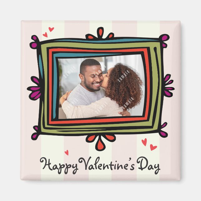 Valentine Photo Template Magnet (Front)