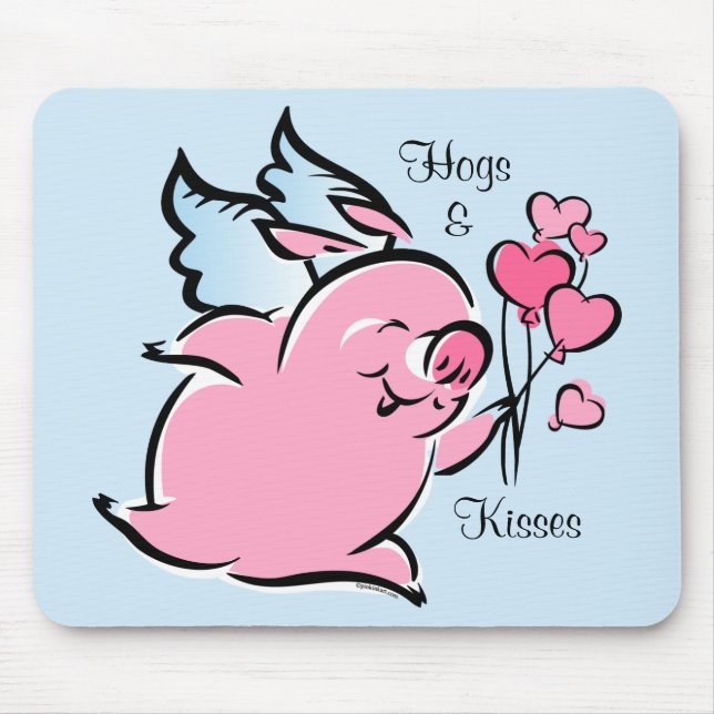 Valentine Pig Personalised Mousepad (Front)