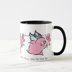 Valentine Pig Personalised Mug