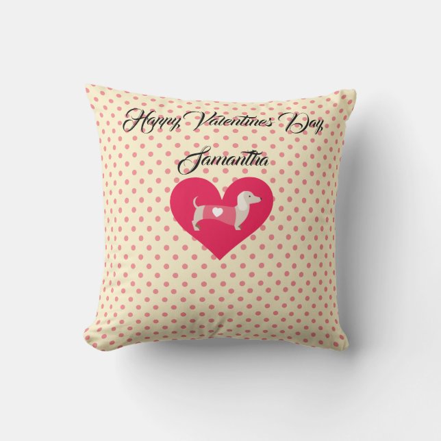 Valentine Pillow Happy Valentine's Day Gift (Front)